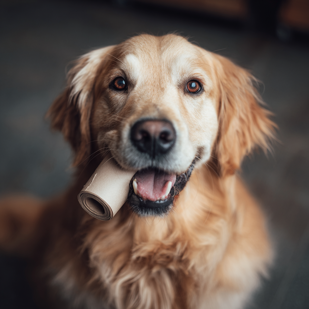 Humorous - Golden Teddy - Sorry Only the Roll was left!