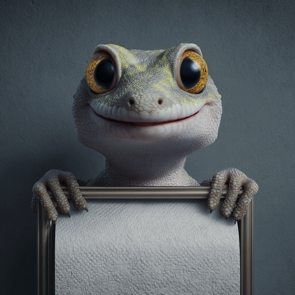 Humorous - Gecko -I didn't see a thing!