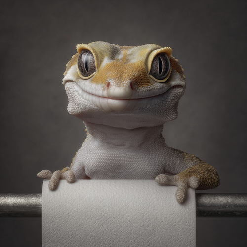 "Hmmm, Not Sure I Can Help..." Funny Gecko Art Print